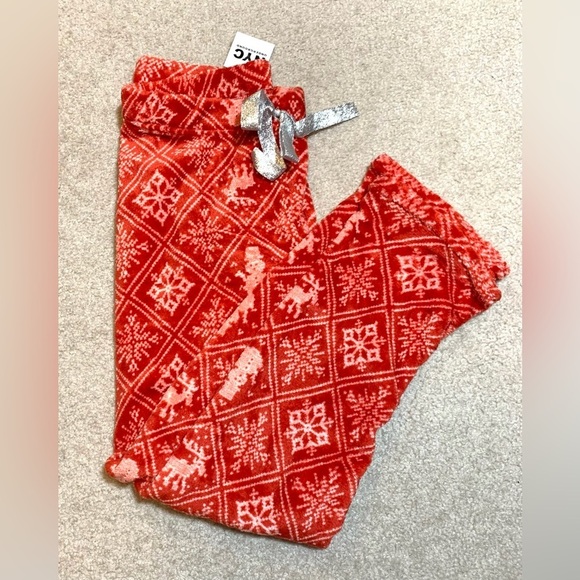 NWT NYC Underground Christmas Fleece Pajama Bottoms Women Medium - Picture 1 of 10